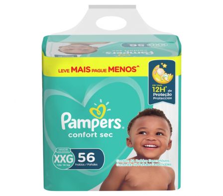 PAÑAL PAMPERS CONFORT SEC TAMAÑO XXGDE 52 UN