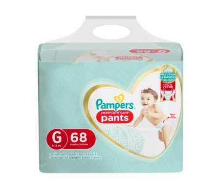 PAÑAL PAMPERS PREMIUM CARE PANTS GDE 68UN