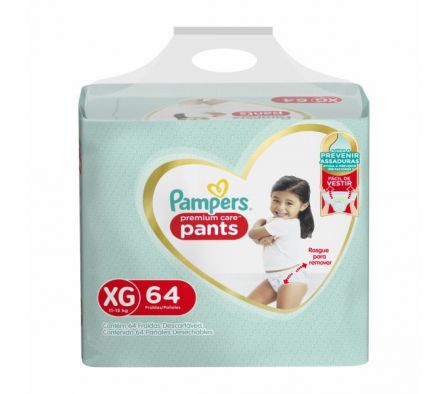 PAÑAL PAMPERS PREMIUM CARE PANTS XGDE 64UN