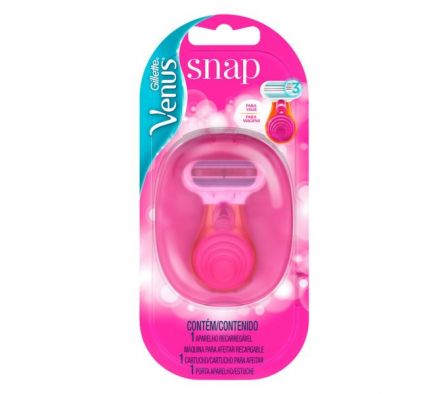 MAQUINA DE AFEITAR VENUS SNAP C/ESTUCHE P/VIAJE