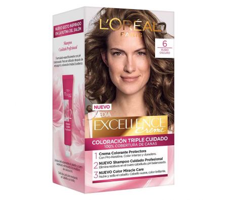 TINTE PARA PELO LOREAL EXCELLENCE PREF. N¿6 RUBIO 