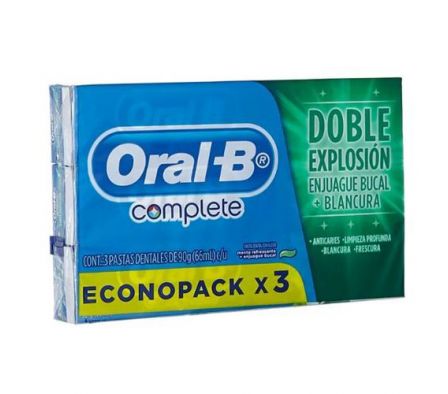 PASTA DENTAL ORAL-B ENJUAGUE BUSCAL 90GR PACK 3