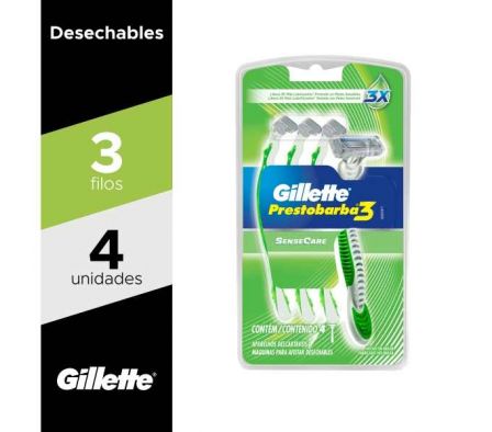 MAQUINA AFEI GILLETTE PB3 PIEL SENSIBLE X4
