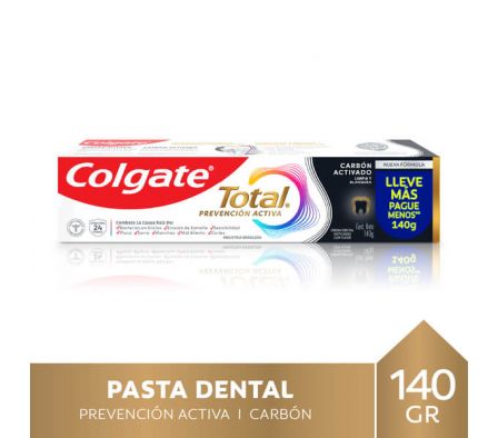 PASTA DENTAL COLGATE TOTAL 12 CARBON ACTIVADO 140G