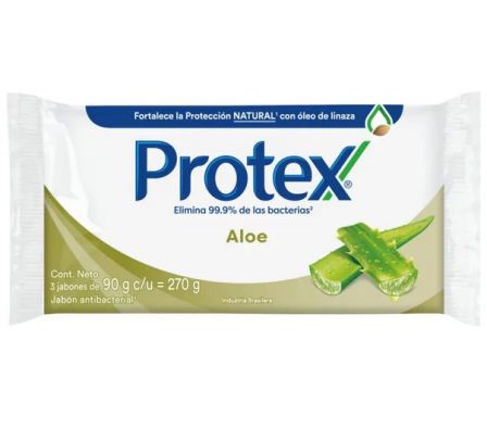 JABON DE TOCADOR PROTEX ALOE 90GR 3UN