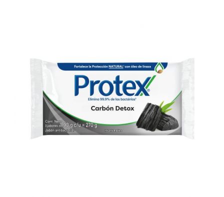 JABÓN PROTEX BARRA CARBON DETOX TRIPACK 3X90G