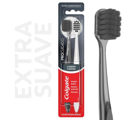 CEPILLO DENTAL COLGATE PRO CUIDADO CARBON 2X1