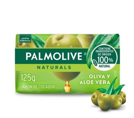 JABÓN BARRA PALMOLIVE NATURAL OLIVE & ALOE 125G