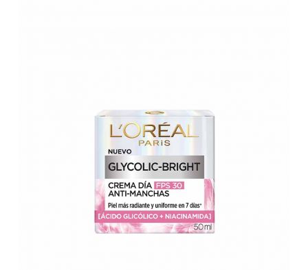 CREMA FACIAL LOREAL PARIS GLYCOLIC DIA FPS30 50ML