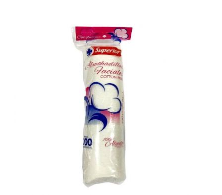 ALGODON SUPERIOR DISCO CON GLICERINA 100UNID