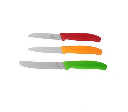 CUCHILLO VICTORINOX SWISS CLASSIC 3 PIEZAS ROJO NA
