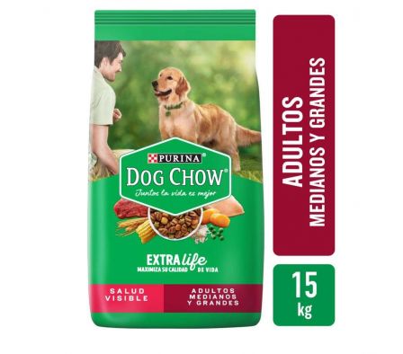 ALIMENTO PARA PERRO DOG CHOW ADULTOS RAZA MD/GR15K