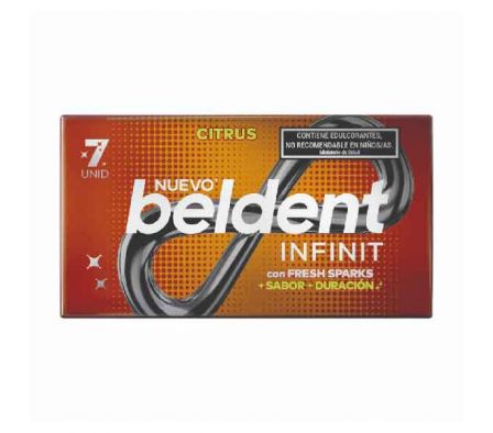 CHICLES BELDENT INFINIT CITRUS x 7      
