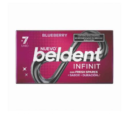 CHICLES BELDENT INFINIT BLUEBERRY x 7   