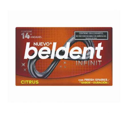CHICLES BELDENT INFINIT CITRUS x 14