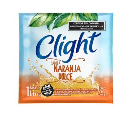 JUGO EN POLVO CLIGHT NARANJA DULCE 8G