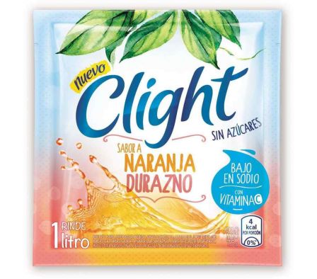 JUGO EN POLVO CLIGHT NARANJA DURAZNO 8GR