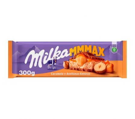 CHOCOLATE MILKA CARAMELO Y AVELLANA ENTERA 300GR
