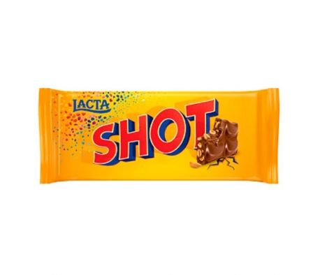 CHOCOLATE LACTA SHOT CON MANI TABLETA 80GR
