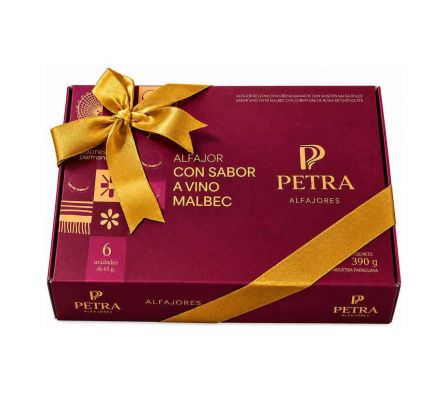 ALFAJOR PETRA DULCE MALBEC C/CHOCO SEMIAMARGO 390G