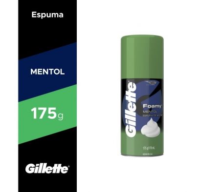 ESPUMA DE AFEITAR GILLETTE FOAMY MENTOL 175GR