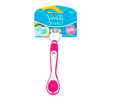 MAQUINA DE AFEITAR VENUS SIMPLY ROSADO 3HOJAS