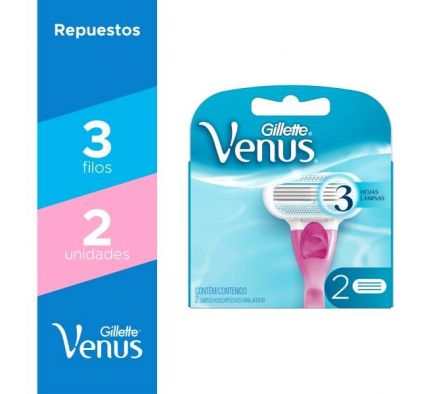 REPUESTO DE AFEITAR GILLETTE VENUS3 2CARTUCHOS