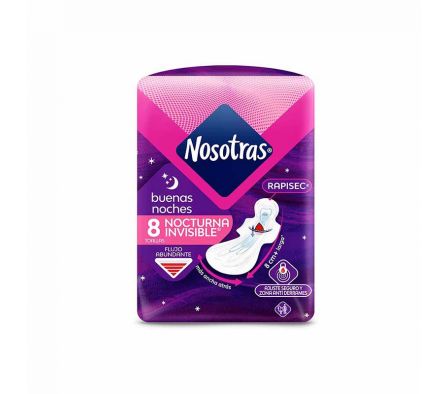 TOALLAS NOSOTRAS BUENAS NOCHES INVISIBLE X8