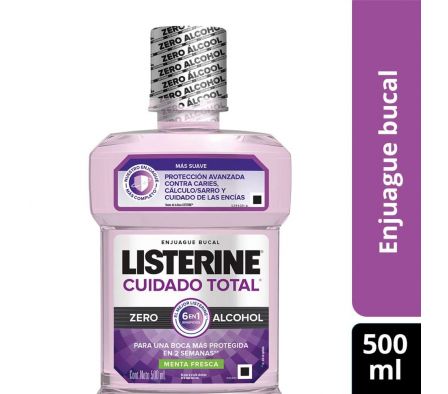 ENJUAGUE BUCAL LISTERINE ZERO ALCOHOL 500ML