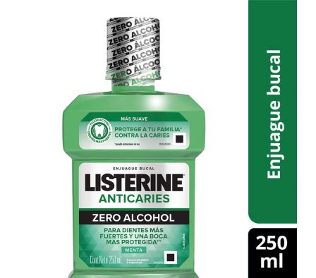 ENJUAGUE BUCAL LISTERINE ZERO ANTICARIES 250ML