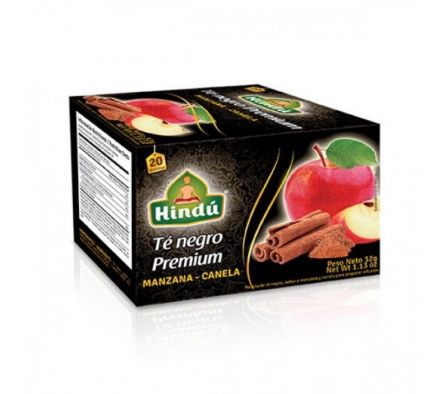 TE NEGRO HINDU PREMIUM MANZANA CANELA 20SAQ 29GR