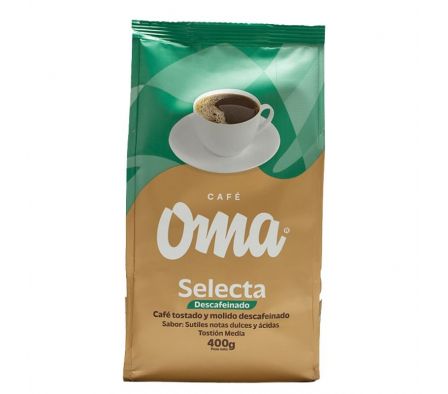 CAFÉ OMA DESCAFEINADO MOLIDO 400GR