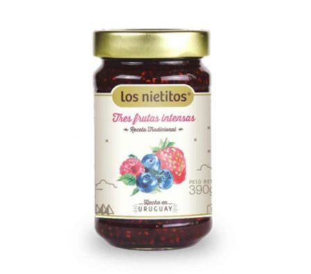 MERMELADA LOS NIETITOS TRES FRUTAS 390 GR.