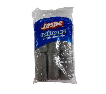 ESPONJA JASPE LANA ROLLITOS 6UN