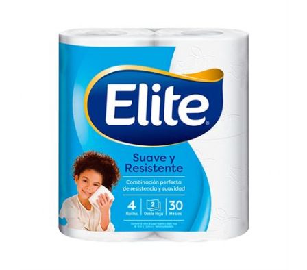 PAPEL HIGIENICO ELITE DOBLE HOJA 4X30MTS