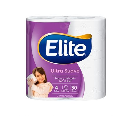 PAPEL HIGIENICO ELITE DOBLE HOJA 4 X 30MT PAGUE 3