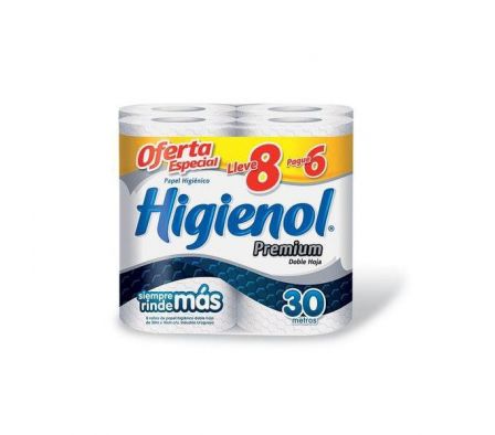 PAPEL HIGIENICO HIGIENOL PREMIUM DH 30M PAG 6 LLEV
