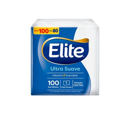 SERVILLETA ELITE COCTAIL PAGUE 80 LLEVE 100