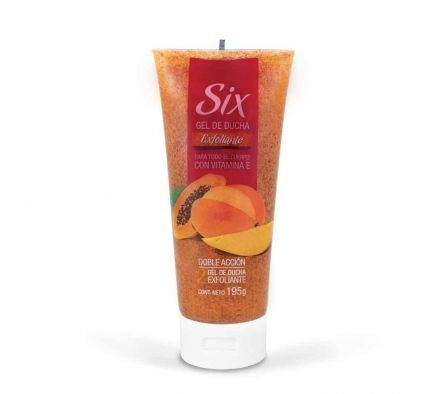 GEL DE DUCHA SIX EXFOLIANTE MANGO Y PAPAYA 195GR
