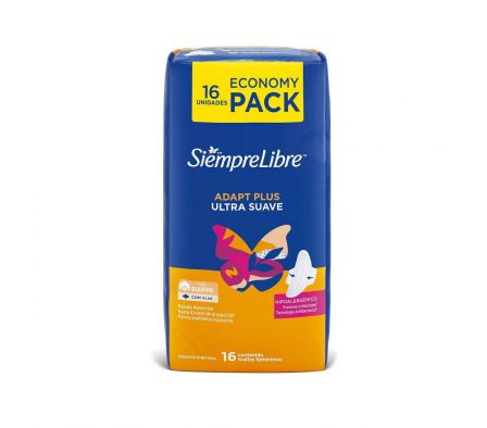 TOALLA HIGIENICA SIEMPRE LIBRE FIT CON ALAS 16UN