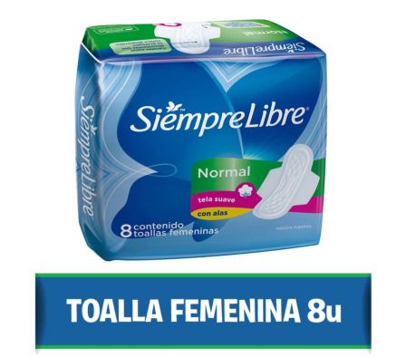 TOALLA HIGIENICA SIEMPRE LIBRE NORMAL 8UN