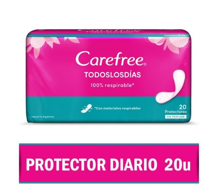 PROTECTOR DIARIO CAREFREE TODOS LOS DIAS S/P 20UN