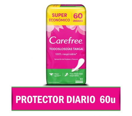 PROTECTOR DIARIO CAREFREE SIN PERFUME 60UN