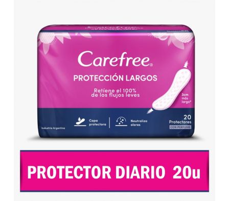 PROTECTOR DIARIO CAREFREE LARGOS S/P 20UNI