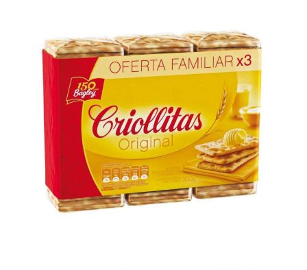 PACK GALLETITA CRIOLLITA ORIGINAL X 3UNID 300GR