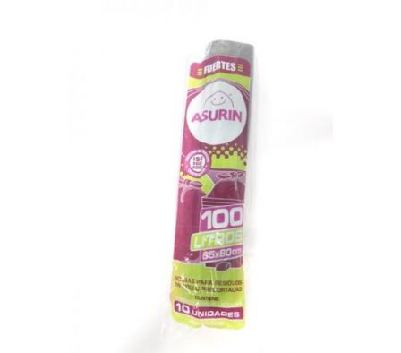 BOLSA ASURIN P/RESIDUOS 100LT 10UN