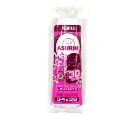 BOLSA ASURIN P/RESIDUOS C/PERFUME LAVANDA 34X38