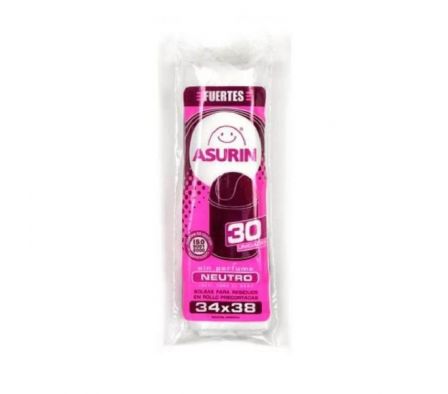BOLSA ASURIN P/RESIDUOS NEUTRO 34X38