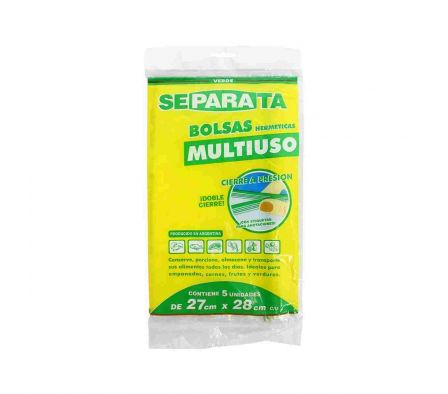 BOLSA MULTIUSO SEPARATA C/DESLIZABLE 27CM X 28CM 5