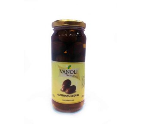 ACEITUNAS NEGRAS VANOLI FRASCO 330GR